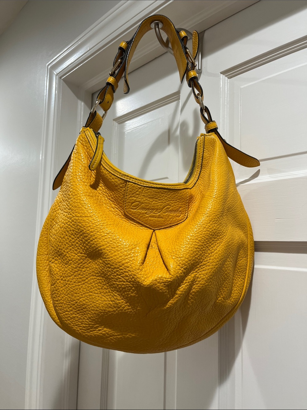 Dooney & Bourke Golden Yellow Pebbled Leather Hobo